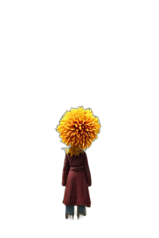 flower, staff, crown, dress, 3d render, pixel art, concept art, fantasy art transparent PNG cut-out