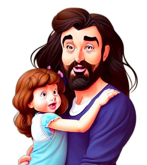 hair, cartoon, photorealistic, comic book art transparent PNG cut-out