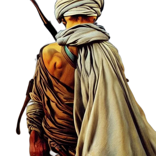 weapon, sword, staff, photorealistic, comic book art, oil painting, fantasy art, taliban transparent PNG cut-out