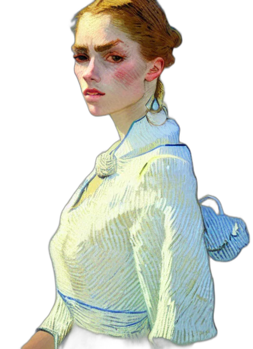 jacket, dress, staff, face transparent PNG cut-out