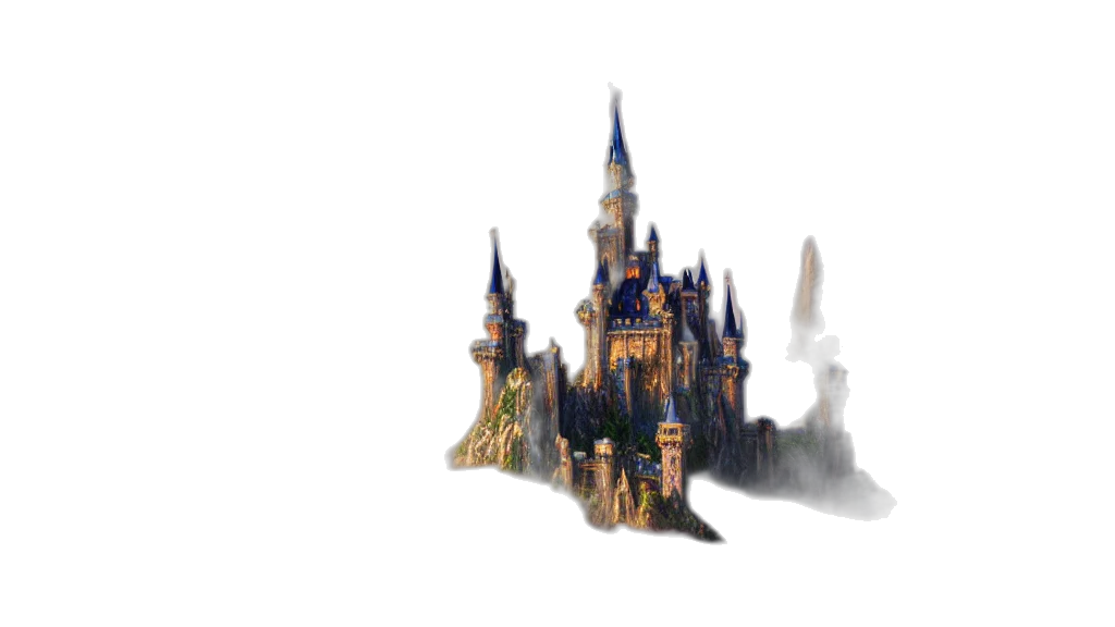 crown, building, concept art, pixel art, 3d render, fantasy art, fog, outer space transparent PNG cut-out