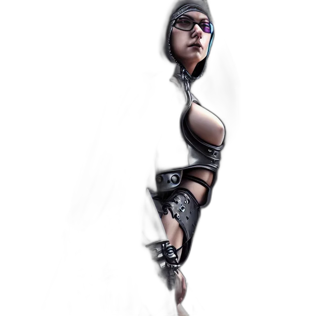robot, staff, weapon, cyberpunk, concept art, 3d render, comic book art, nun transparent PNG cut-out