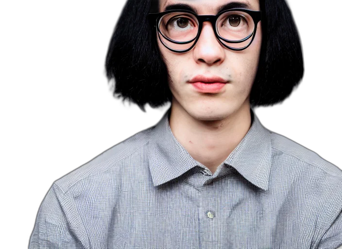 hair, face, jacket, hat transparent PNG cut-out