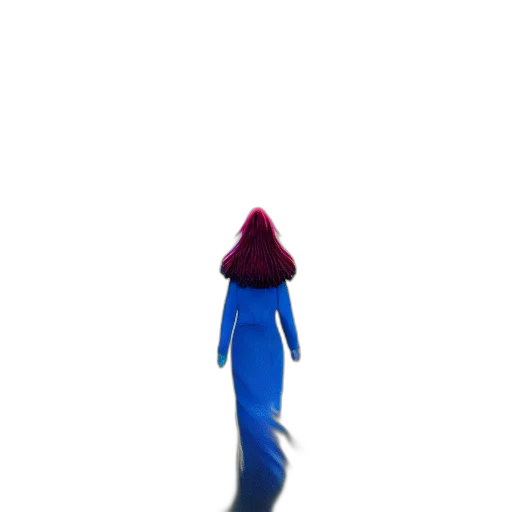 dress, hat, staff, creature, 3d render, concept art, pixel art, fantasy art transparent PNG cut-out