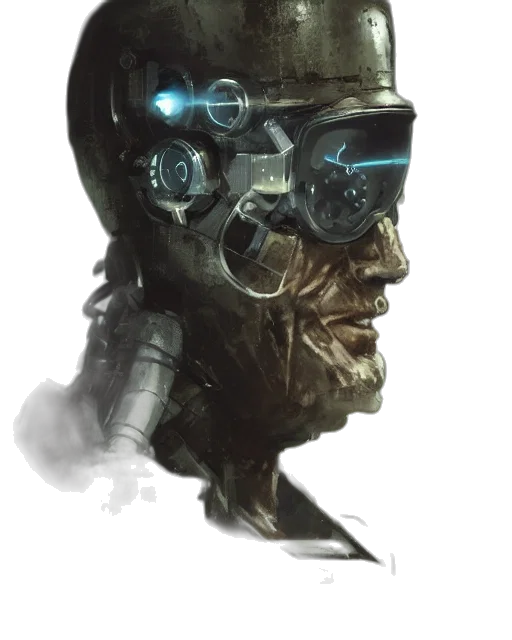 robot, face, mask, creature transparent PNG cut-out