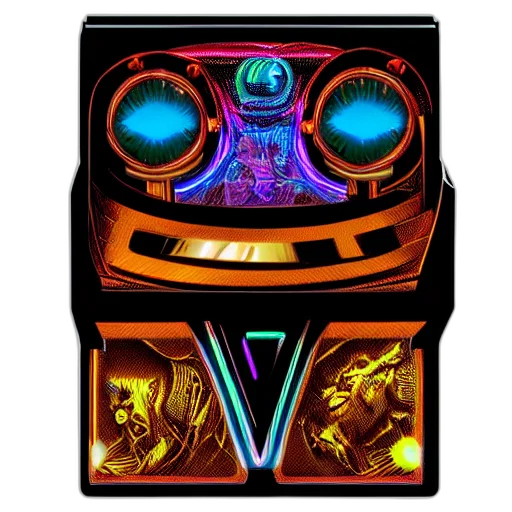 robot, face, mask, cyberpunk, concept art, comic book art, 3d render, neon lights transparent PNG cut-out