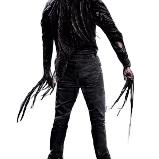 creature, hair, staff, mask, concept art, 3d render, cyberpunk, dark transparent PNG cut-out