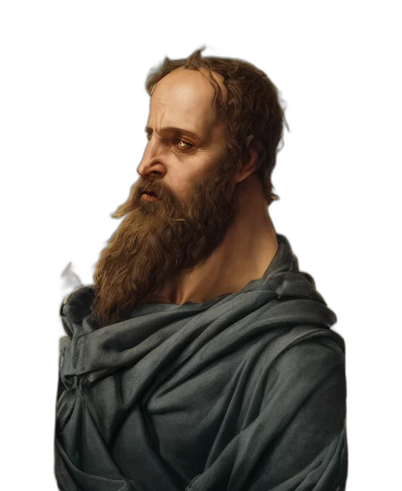 face, jacket, staff, hair transparent PNG cut-out