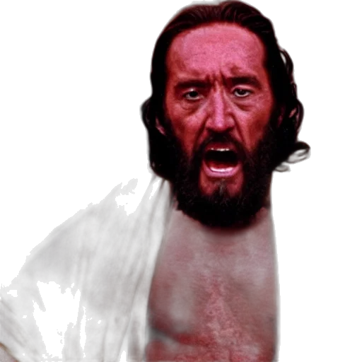 face, animal, hair, creature, photorealistic, richard, harris, jesus transparent PNG cut-out