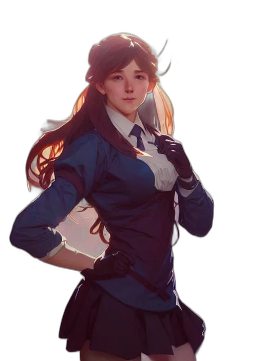jacket, staff, weapon, robot transparent PNG cut-out