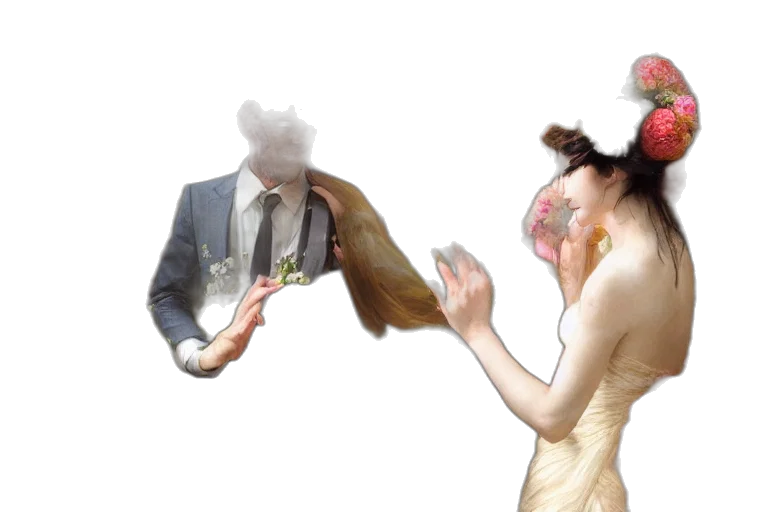 mask, hat, dress, hair transparent PNG cut-out