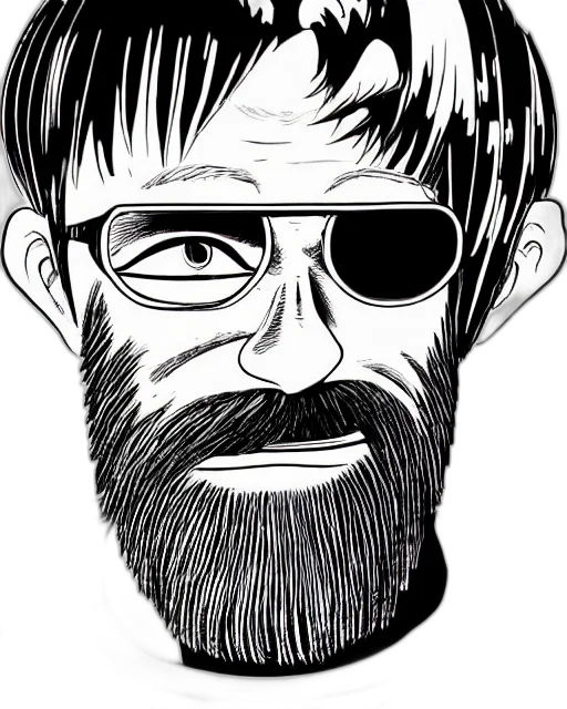 face, cartoon, comic book art, concept art transparent PNG cut-out