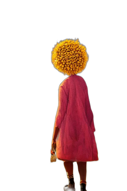 dress, mask, crown, flower, photorealistic, 3d render, concept art, oil painting transparent PNG cut-out