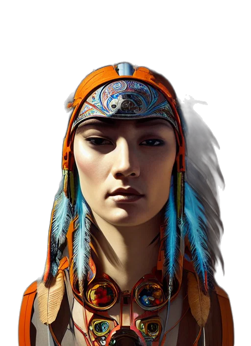 face, hat, jewelry, crown, fantasy art, concept art, photorealistic, oil painting transparent PNG cut-out