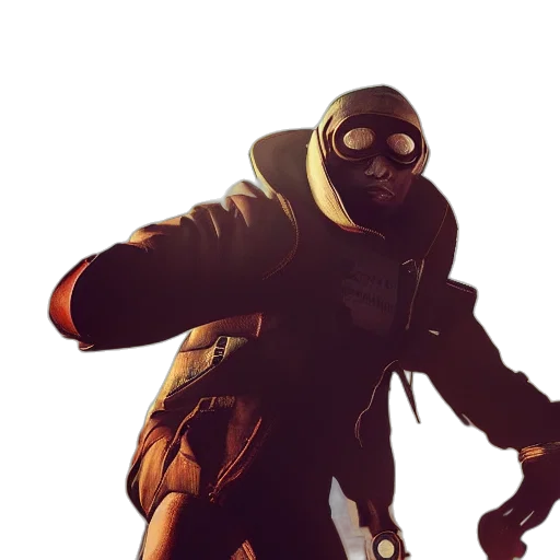 jacket, mask, weapon, concept art transparent PNG cut-out