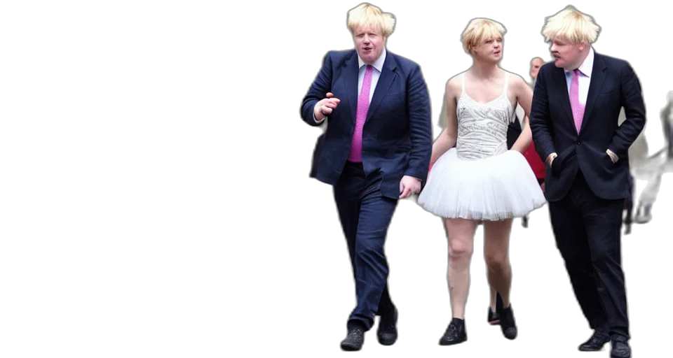 dress, boris, johnson, wearing, ballerina transparent PNG cut-out