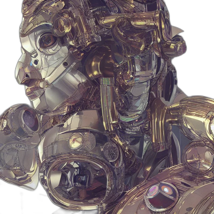robot, mask, face, crown transparent PNG cut-out