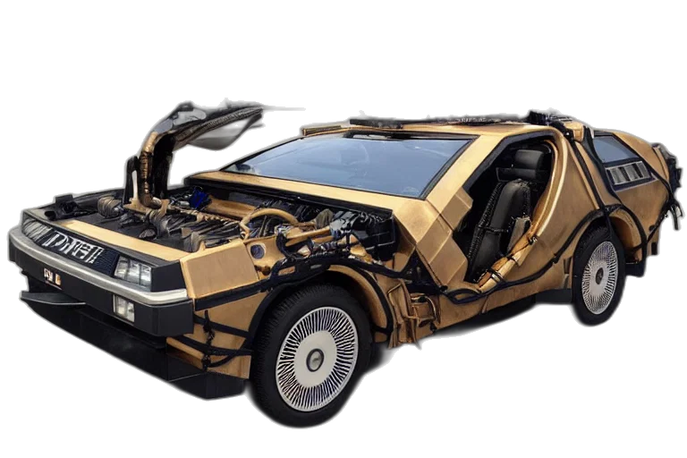 car, cyberpunk, 3d render, concept art transparent PNG cut-out