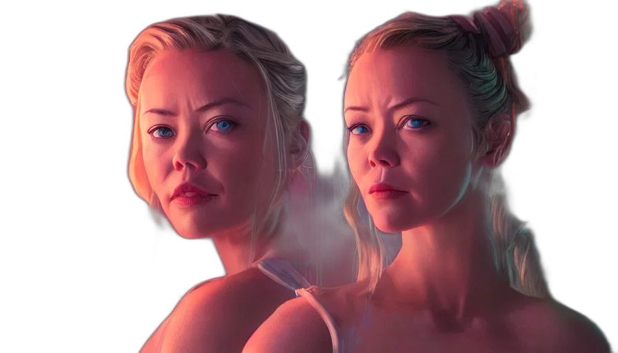 face, photorealistic, concept art, 3d render transparent PNG cut-out