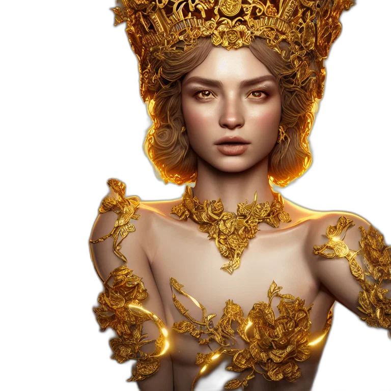 crown, jewelry, mask, face, fantasy art, concept art, photorealistic, 3d render transparent PNG cut-out