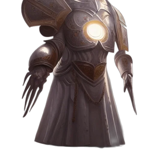 robot, sword, staff, weapon, concept art, fantasy art, 3d render, comic book art transparent PNG cut-out
