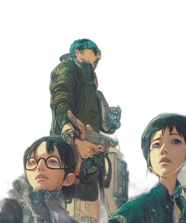 jacket, concept art, comic book art, cyberpunk transparent PNG cut-out