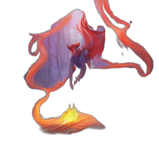 dragon, creature, hair, mask, concept art, watercolor, fantasy art, pixel art transparent PNG cut-out