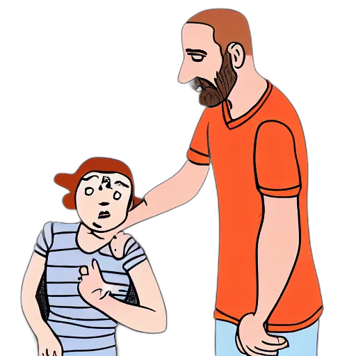 cartoon, concept art, underwater, father transparent PNG cut-out