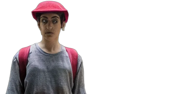 hat, face, jacket, dress transparent PNG cut-out