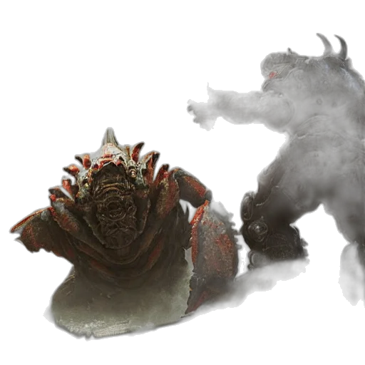 creature, dragon, mask, animal, concept art, fantasy art, 3d render, fog transparent PNG cut-out