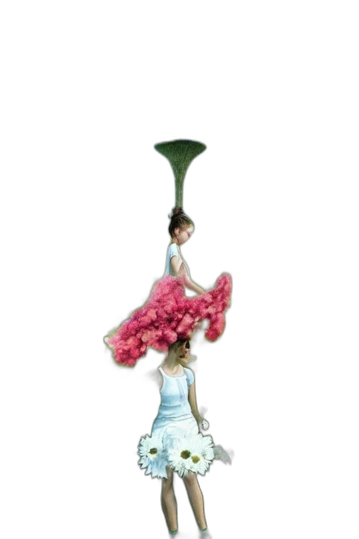 umbrella, staff, flower, sword, concept art, 3d render, pixel art, fantasy art transparent PNG cut-out
