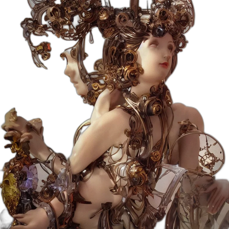 crown, jewelry, dress, mask, fantasy art, concept art, photorealistic, 3d render transparent PNG cut-out