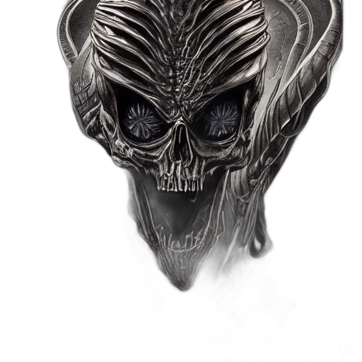 mask, creature, face, jewelry, concept art, fantasy art, photorealistic, comic book art transparent PNG cut-out