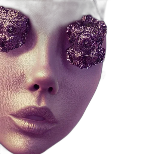 mask, face, robot, creature, 3d render, concept art, photorealistic, cyberpunk transparent PNG cut-out