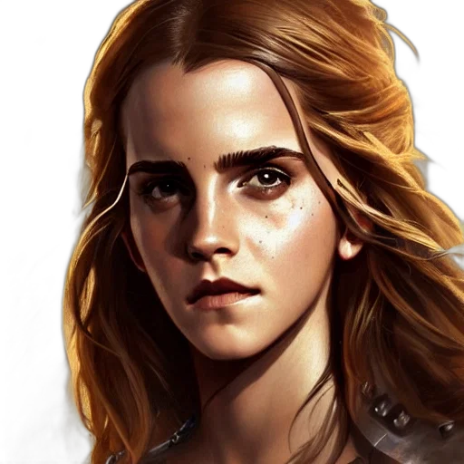 face, fantasy art, concept art, photorealistic, comic book art, golden, drawing, emma transparent PNG cut-out