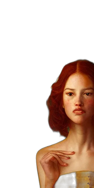 face, hair, crown, dress, photorealistic, fantasy art, pixel art, oil painting transparent PNG cut-out