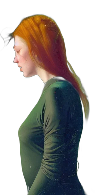 dress, face, hair, jacket, photorealistic, oil painting, concept art, watercolor transparent PNG cut-out