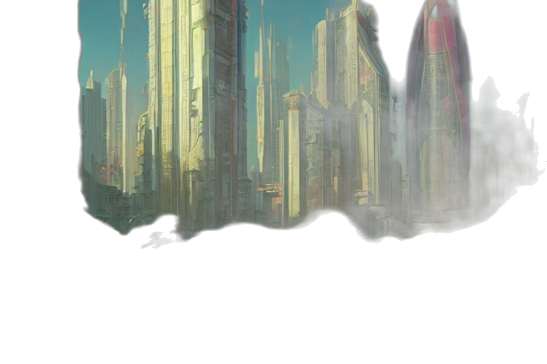 robot, concept art, cyberpunk, comic book art transparent PNG cut-out