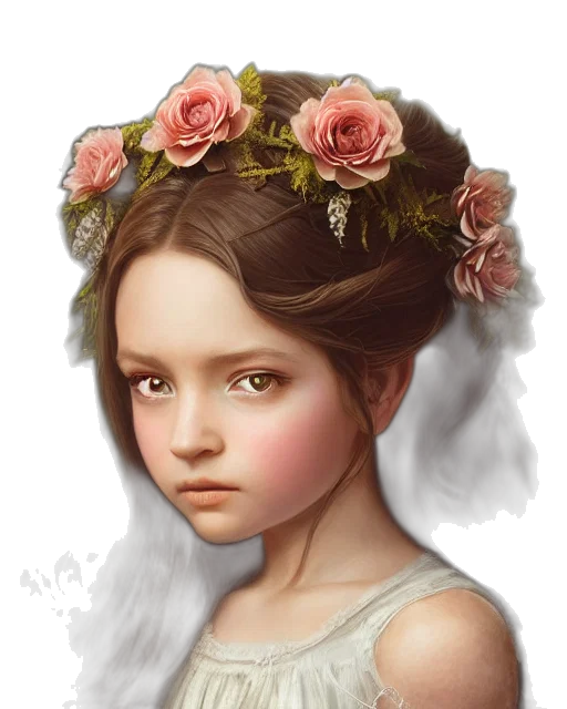 face, crown, jewelry, photorealistic, fantasy art, oil painting, concept art, red transparent PNG cut-out
