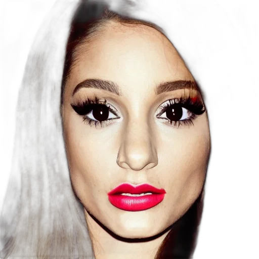 hair, face, photorealistic, cartoon, 3d render, photo, arianna, grande transparent PNG cut-out