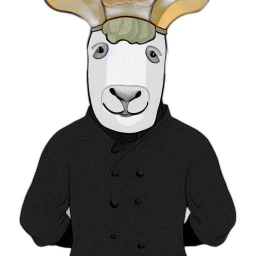 mask, hat, animal, staff, cartoon, concept art, portrait, chef transparent PNG cut-out