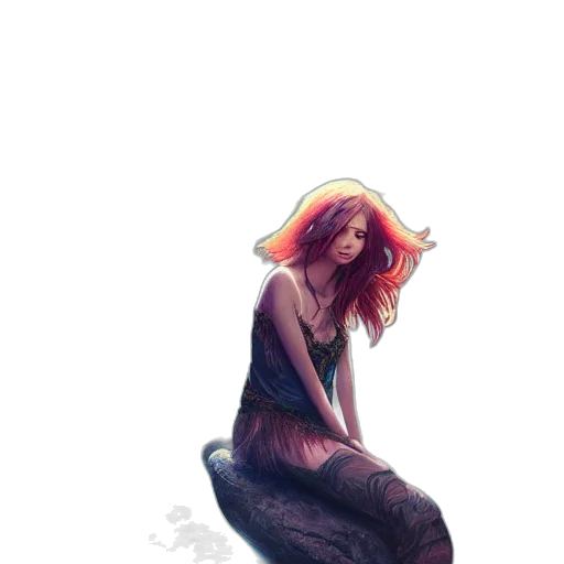 creature, dress, hair, animal transparent PNG cut-out