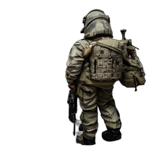 jacket, weapon, staff, robot transparent PNG cut-out