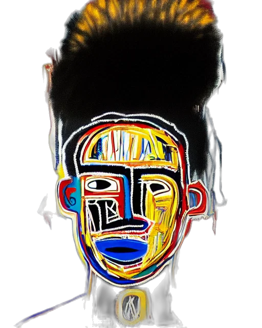 mask, face, crown, hair, cartoon, photorealistic, watercolor, comic book art transparent PNG cut-out