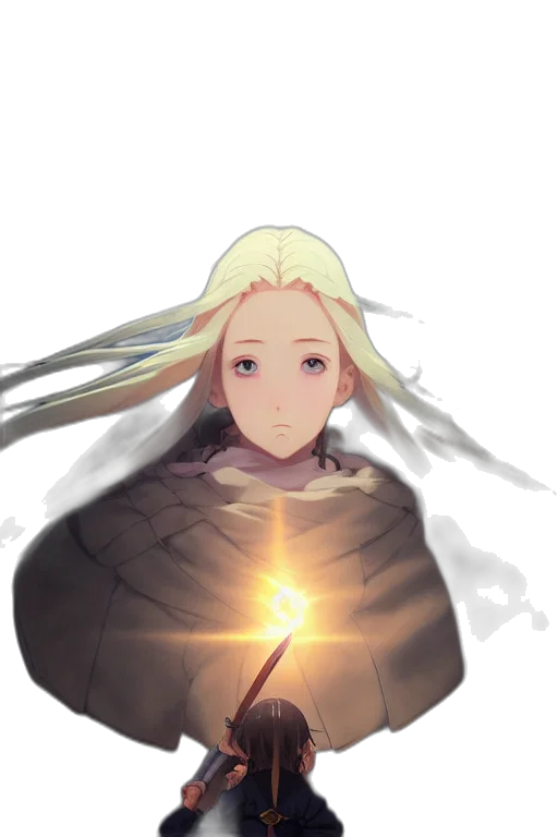 crown, staff, face, hair transparent PNG cut-out