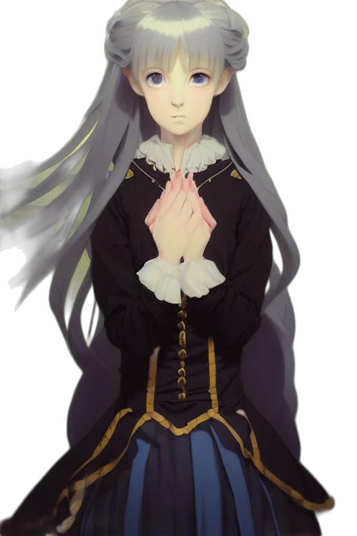 crown, dress, staff, face transparent PNG cut-out
