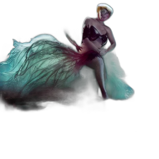 dress, hair, crown, creature transparent PNG cut-out