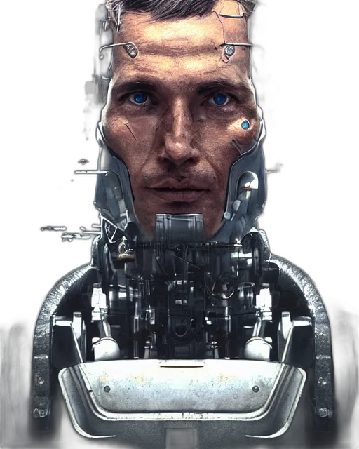 robot, face, mask, weapon, cyberpunk, concept art, comic book art, photorealistic transparent PNG cut-out