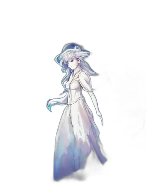 dress, staff, hat, creature, concept art, watercolor, fantasy art, pixel art transparent PNG cut-out