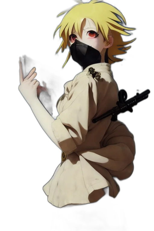 staff, jacket, weapon, sword, concept art, anime, pixel art, cartoon transparent PNG cut-out